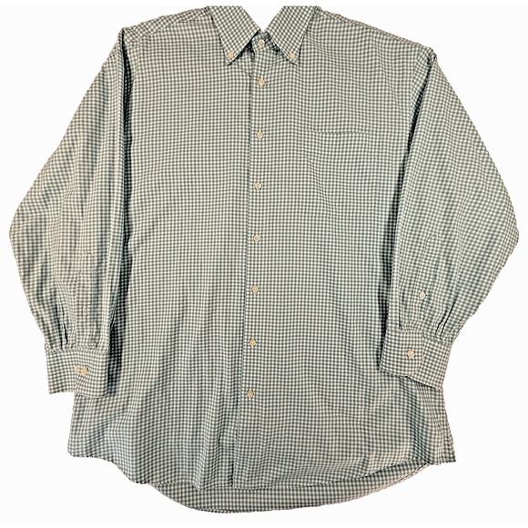 Peter Millar Shirt Mens Large Green Plaid Check Crown Resort Office Easter - Picture 2 of 10
